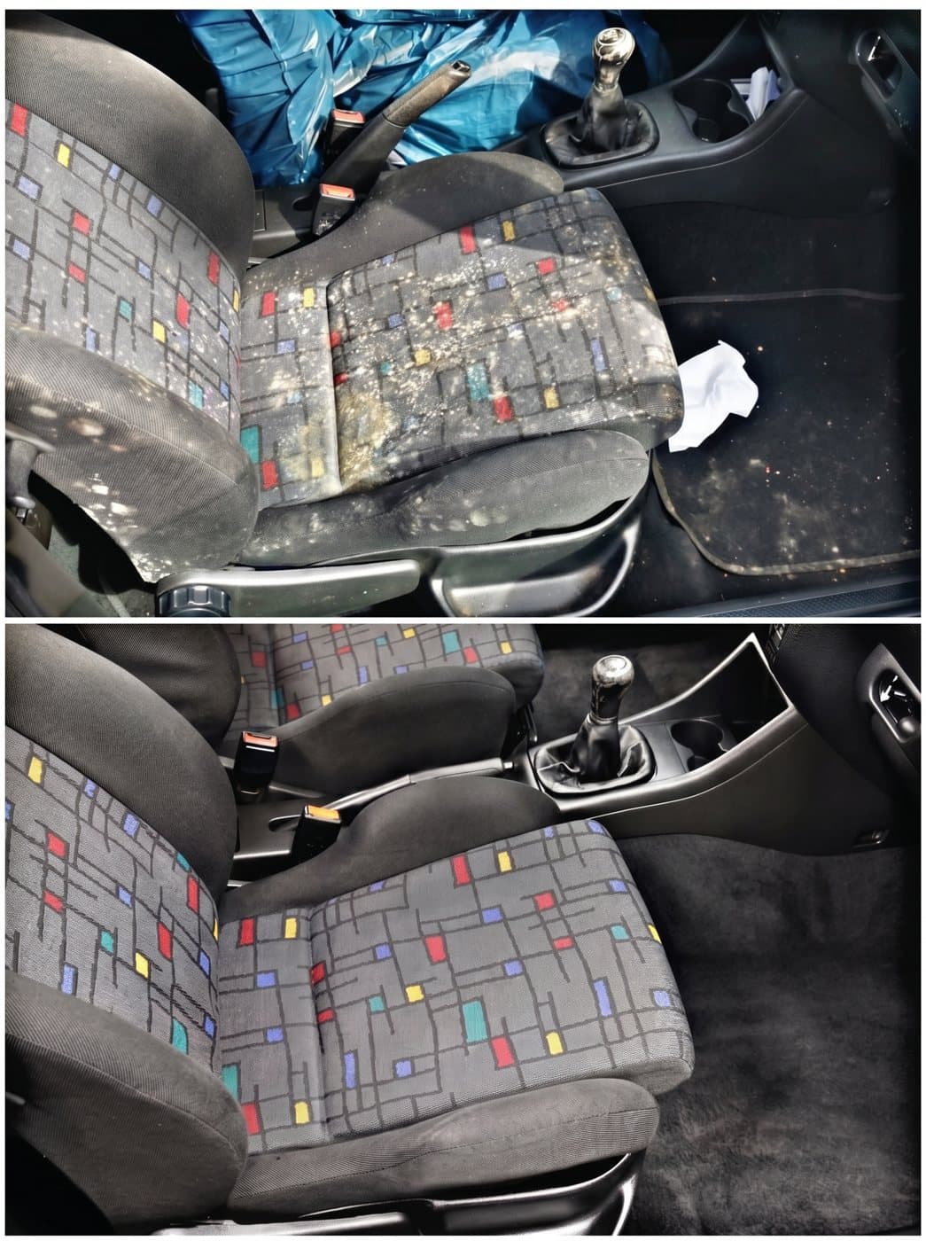 Polsterreinigung: Vorher und Nachher bei Custom Autospa Berlin